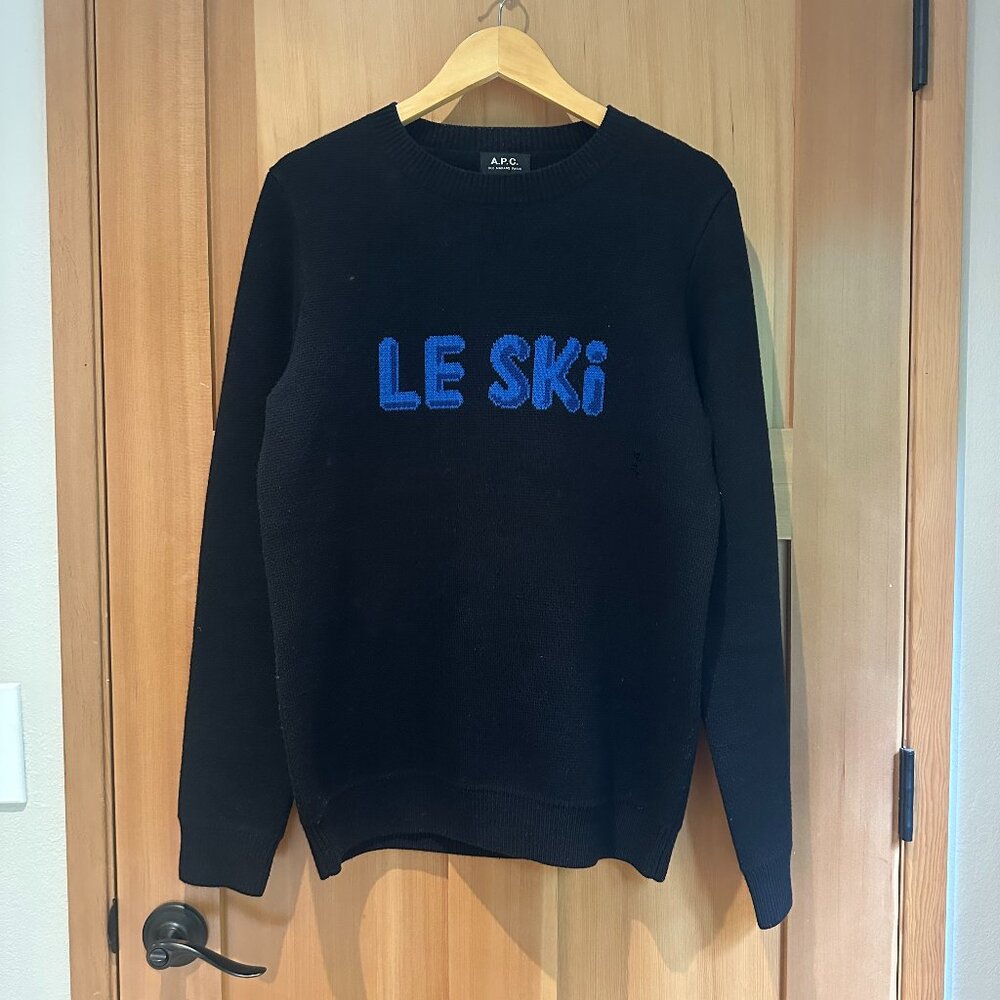 A.P.C. Knit Le Ski Wool Sweater - Size L *Has Hole*